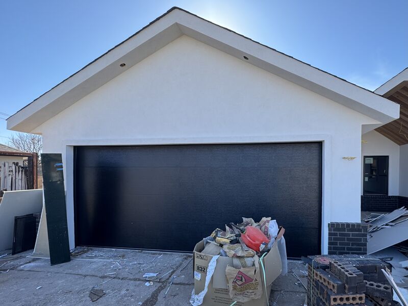 After: New home: modern black door