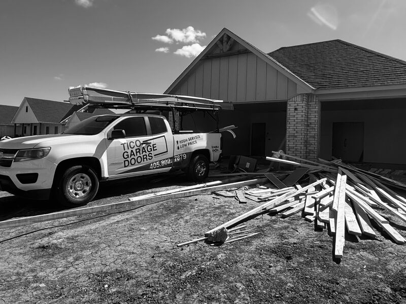 Before: New construction: two single doors installed